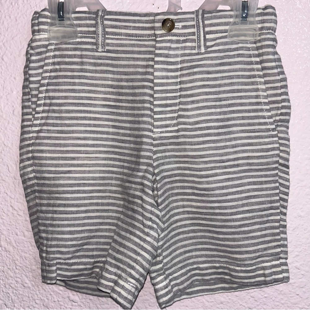 Crewcuts Gray and White Striped Summer Shorts